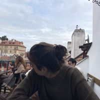 the view before it started raining😒 at Vegan's Prague in Prague