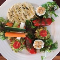 starter plate with humus at Vegan's Prague in Prague