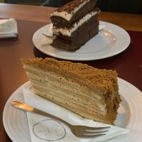 And the cake 😍😍😍 at Vegan's Prague in Prague