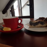 Cheesecake at Vegan's Prague in Prague