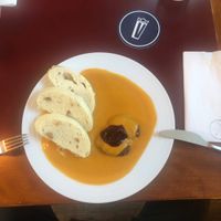 Czech dumplings- knedličky :) at Vegan's Prague in Prague