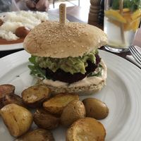 Andy Warhol burger 🍔  at Vegan's Prague in Prague