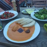 Goulash and dumplings at Vegan's Prague in Prague