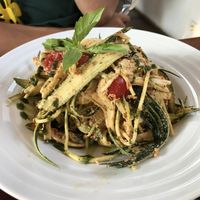 Raw zucchini spaghetti. Was the dish of the day. A M A Z I N G. 10/10 at Vegan's Prague in Prague