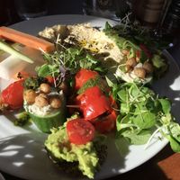 The platter with different starters. Was really nice and perfect for two people.  at Vegan's Prague in Prague