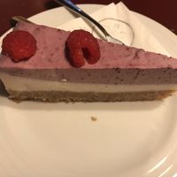 Raspberry lemon cake at Vegan's Prague in Prague