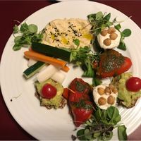 Shared mixed platter at Vegan's Prague in Prague