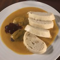 Czech dumplings at Vegan's Prague in Prague