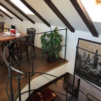 Stairs to the lower floor  at Vegan's Prague in Prague