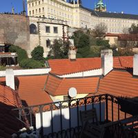 View from the little balcony at Vegan's Prague in Prague
