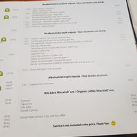 Menu at Vegan's Prague in Prague