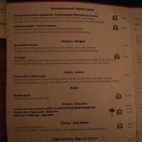 Menu at Vegan's Prague in Prague