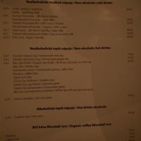 Menu at Vegan's Prague in Prague