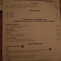 Menu at Vegan's Prague in Prague
