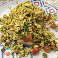 Waffles with scrambled tofu - amazing mix at Eco Eco in Tenerife