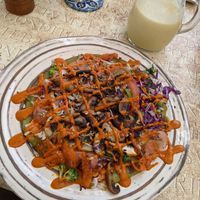 Vegan chick peas dish at Eco Eco in Tenerife