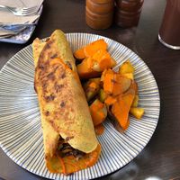 Burrito with sweet potatoes  at Eco Eco in Tenerife
