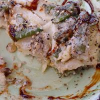 Vegan vegetable lasagne (sorry,  half eaten 😋 😅) at Eco Eco in Tenerife