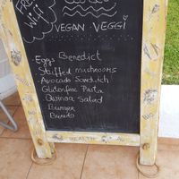 The blackboard on the street at Eco Eco in Tenerife