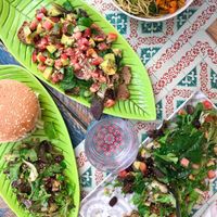 Burger and avocado toast at Eco Eco in Tenerife