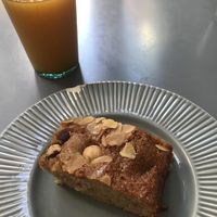 A delicious pear/apple/cinnamon cake! at Ofelia Bakery in Sevilla