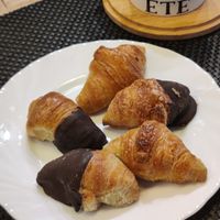 Chocolate croissants. Miss them at Crois-Sants in Barcelona