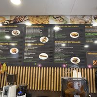 Anything in green text is vegan  at Crois-Sants in Barcelona