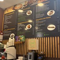 Menu (green is vegan)   at Crois-Sants in Barcelona