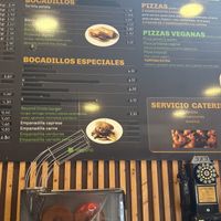 Menu (green is vegan)   at Crois-Sants in Barcelona