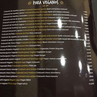 Vegan menu  at Crois-Sants in Barcelona