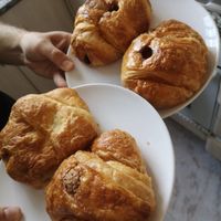 4 vegan croissants, all different at Crois-Sants in Barcelona
