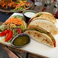 Tacos filled with jackfruit and pickled cactus   at Steffenhagen in Dresden