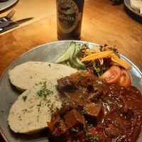 Schwarzbiergulasch mit Seitan at Steffenhagen in Dresden