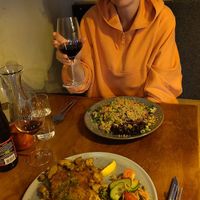 Snitzel pfifferlingen en rösti met pilzensaus  at Steffenhagen in Dresden
