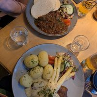Gulasch (top) and Enten mit Spargel (bottom) at Steffenhagen in Dresden