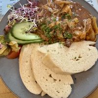 Polish ghoulash with bread dumplings. lecker!  at Steffenhagen in Dresden