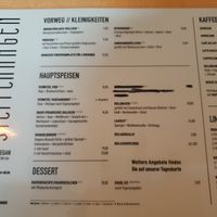 Menu at Steffenhagen in Dresden