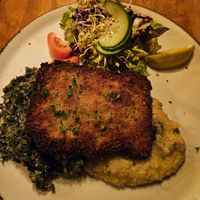 Schnitzel, Speckkartoffelpüree, Grünkohlrahm at Steffenhagen in Dresden