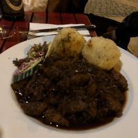 Gulasch and potatos at Steffenhagen in Dresden