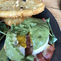 Centre of the egg, made with almond milk and sweet potato at Matcha Mylkbar in St Kilda