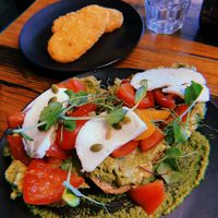 Lovely avo, with vegan mozzarella!  at Matcha Mylkbar in St Kilda