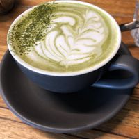 Match latte  at Matcha Mylkbar in St Kilda