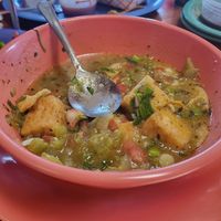 Green chile stew at Bumble Bees Baja Grill in Santa Fe