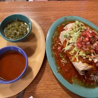 Burrito with extra Xmas  at Bumble Bees Baja Grill in Santa Fe