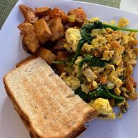 Tofu scramble! Be sure to ask for no butter. at Cruz Bay Landing in St John