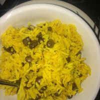 Side of rice and peas at Miss Lucy's in St John