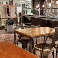 Inside the restaurant during lunch hour at Bagel Street - Hotorget in Stockholm