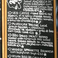 detail of veg menu at O Forno in Calheta