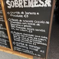 menu - vegan crumble  at O Forno in Calheta