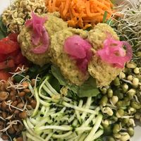 The best raw falafel I’ve ever tasted  at Vegan & Raw in Mallorca
